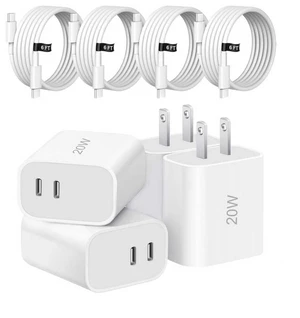 i Phone Charger Fast Charging,4 Pack 20W USB C Charger Block with 6FT USB C Cable for iPhone i Phone Charger Fast Charging,4 Pack 20W USB C Charger Block with 6FT USB C Cable for iPhone