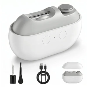 Electric Nail Clipper, 2-in-1 Nail Trimmer & Polisher with 3 Shaping Blades & Glass Polishing Head, Safe No-Pinch Design for Seniors, Kids & Adults, USB-C Fast Charging, Auto Shut-Off Electric Nail Clipper, 2-in-1 Nail Trimmer & Polisher with 3 Shaping Blades & Glass Polishing Head, Safe No-Pinch Design for Seniors, Kids & Adults, USB-C Fast Charging, Auto Shut-Off