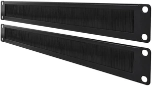 2 Pack-1U Brush Rack Mount Panel Spacer for Cable Entry for 19in Server Rack Enclosure or Network Cabinet, Black 2 Pack-1U Brush Rack Mount Panel Spacer for Cable Entry for 19in Server Rack Enclosure or Network Cabinet, Black