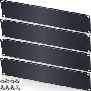 Blank Rack Mount Panel Spacer Metal Blank Panel Black Server Rack Accessories Mount Filler for 19 Inch Server Network Enclosure Cabinet Cable(2 U,5 Pcs) Blank Rack Mount Panel Spacer Metal Blank Panel Black Server Rack Accessories Mount Filler for 19 Inch Server Network Enclosure Cabinet Cable(2 U,5 Pcs)