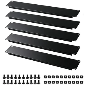 5 Pack 2U Blank Panel - Metal Rack Mount Filler Panel | Suitable for 19in Server Rack Cabinet or Enclosure (2U Blank Panel) 5 Pack 2U Blank Panel - Metal Rack Mount Filler Panel | Suitable for 19in Server Rack Cabinet or Enclosure (2U Blank Panel)