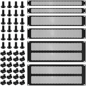 6 Pcs 1 U, 2 U, 4 U Blank Panel Metal Rack | Mount Venting Blank Panel 19 Inches Black Rack Blanking Blind Panels for Server Network Racks Enclosure or Cabinet 6 Pcs 1 U, 2 U, 4 U Blank Panel Metal Rack | Mount Venting Blank Panel 19 Inches Black Rack Blanking Blind Panels for Server Network Racks Enclosure or Cabinet