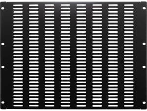 8U Blanking Panel, Slotted, Flanged, 19 inch Wide Network Server Rack or Server Cabinet, Filler Panel, Steel, Hardware Included 8U Blanking Panel, Slotted, Flanged, 19 inch Wide Network Server Rack or Server Cabinet, Filler Panel, Steel, Hardware Included