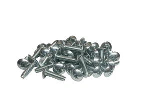 #3 12-24 Phillips Zinc Rack Screws 50 Pack - USA Made | 50-pack of USA-made 12-24 zinc pilot point truss head rack screws for stripped-rail preventative mounting. #3 12-24 Phillips Zinc Rack Screws 50 Pack - USA Made | 50-pack of USA-made 12-24 zinc pilot point truss head rack screws for stripped-rail preventative mounting.