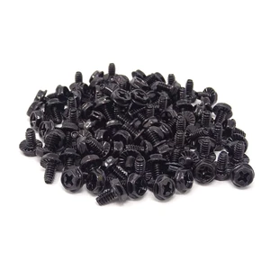 100PCS 6#-32x6 Hex Phillips Head Replacement PC Computer Case Mounting Screws Fastener for Building Repairing and Maintaining Computer Systems (Black Zinc) 100PCS 6#-32x6 Hex Phillips Head Replacement PC Computer Case Mounting Screws Fastener for Building Repairing and Maintaining Computer Systems (Black Zinc)