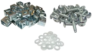 10-32 Truss Rack Screws | Slide-on Cage Nuts & Washers | Zinc | 25 Pack | 25-pack of USA-made 10-32 pilot point rack screws and protective washers with a durable black oxide finish. 10-32 Truss Rack Screws | Slide-on Cage Nuts & Washers | Zinc | 25 Pack | 25-pack of USA-made 10-32 pilot point rack screws and protective washers with a durable black oxide finish.
