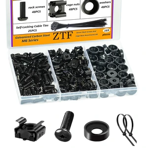 169PCS M6 x 16 mm Rack Mount Cage Nuts, Screws and Washers with Self-Locking Cable Ties for Rack Mount, Server Shelves Network Enclosure Mount Screws, Routers, Square Insert Nuts 169PCS M6 x 16 mm Rack Mount Cage Nuts, Screws and Washers with Self-Locking Cable Ties for Rack Mount, Server Shelves Network Enclosure Mount Screws, Routers, Square Insert Nuts