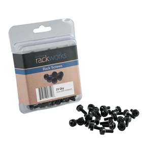 Rackworks Standard Size Rack Screws, 25 Pack (GRW-SCRW025) | Standard 10-32 Threaded Rack Screws to Securely Mount Equipment (GRW-SCRW025) Rackworks Standard Size Rack Screws, 25 Pack (GRW-SCRW025) | Standard 10-32 Threaded Rack Screws to Securely Mount Equipment (GRW-SCRW025)