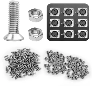 100 Pieces D Series Panel Screws and Nut Kit - Panel Mount Connector, Audio Server Rack Mounts Screws, Metal Screws for D-Series Panel Rack - M2.5 x 8mm Stainless Steel Screw Fasteners 100 Pieces D Series Panel Screws and Nut Kit - Panel Mount Connector, Audio Server Rack Mounts Screws, Metal Screws for D-Series Panel Rack - M2.5 x 8mm Stainless Steel Screw Fasteners