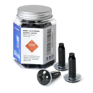 12-24 Rack Screws 100 Pack, Zinc Plated Carbon Steel Rack Mount Screws with Pilot Point & Plastic Washers for Network Racks, Servers, Switches, PDUs and Server Cabinets 12-24 Rack Screws 100 Pack, Zinc Plated Carbon Steel Rack Mount Screws with Pilot Point & Plastic Washers for Network Racks, Servers, Switches, PDUs and Server Cabinets