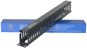 1U Cable Management for Racks & Server Cabinets Managing Cord & Wire, Cable Raceway for 19 Rack Mount 24 Slots Large 2.8 Inches Capacity Black 1U Cable Management for Racks & Server Cabinets Managing Cord & Wire, Cable Raceway for 19 Rack Mount 24 Slots Large 2.8 Inches Capacity Black