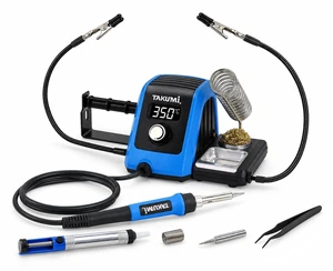 80W Temperature ControlledDigital Soldering Station Kit | Soldering Iron Kit with 9 Accessories, Ceramic Core, 194896°F, Auto Sleep, Helping Hands 80W Temperature ControlledDigital Soldering Station Kit | Soldering Iron Kit with 9 Accessories, Ceramic Core, 194896°F, Auto Sleep, Helping Hands