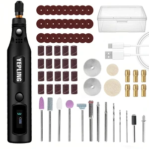 Cordless Rotary Tool, 3.7V Li-Ion 3 Speed Electric DIY Mini Polisher Kit with LED Screen, 72 Pieces Accessories USB Cordless Multi-Tool, Great for Light Small DIY Work Cordless Rotary Tool, 3.7V Li-Ion 3 Speed Electric DIY Mini Polisher Kit with LED Screen, 72 Pieces Accessories USB Cordless Multi-Tool, Great for Light Small DIY Work