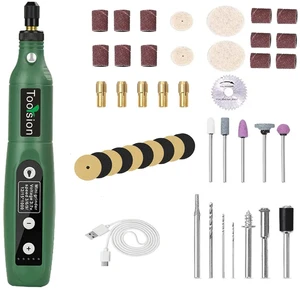 Mini Cordless Rotary Tool,45 PCS Accessories and USB C Charging and 3.7V 2.0Ah rechargeable battery pack rotary tool kit,5-speed for sanding,engraving,polishing,cutting, Diy Crafts(Green) Mini Cordless Rotary Tool,45 PCS Accessories and USB C Charging and 3.7V 2.0Ah rechargeable battery pack rotary tool kit,5-speed for sanding,engraving,polishing,cutting, Diy Crafts(Green)