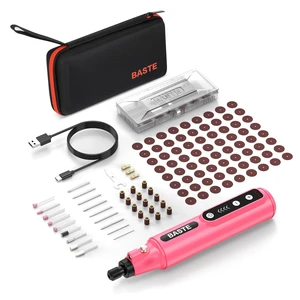 Mini Cordless Rotary Tool Kit - 5 Speed 18000RPM, 109 Accessories 2000mAh Type-C Charging Power Rotary Tool for 3D Printing, DIY Crafts, Sanding, Polishing, Drilling, Etching, Engraving (Pink) Mini Cordless Rotary Tool Kit - 5 Speed 18000RPM, 109 Accessories 2000mAh Type-C Charging Power Rotary Tool for 3D Printing, DIY Crafts, Sanding, Polishing, Drilling, Etching, Engraving (Pink)