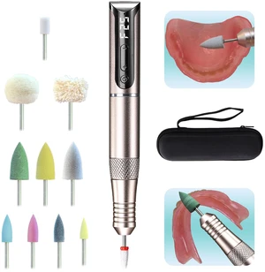 Cordless Polishing & Repair Tool Kit for Acrylic Resin Appliances | File Rough Edges | Smooth Sore Spots | Polish After Repair & Reline | Improve Fit | USB Rechargeable | Easy for Seniors Cordless Polishing & Repair Tool Kit for Acrylic Resin Appliances | File Rough Edges | Smooth Sore Spots | Polish After Repair & Reline | Improve Fit | USB Rechargeable | Easy for Seniors