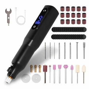 Cordless Rotary Tool Kit - 9-Speed Adjustable with USB Charging | Multi-Purpose Engraving Pen for Sanding, Polishing, Drilling & DIY Crafts | Includes 3D Printing Accessories (Black) Cordless Rotary Tool Kit - 9-Speed Adjustable with USB Charging | Multi-Purpose Engraving Pen for Sanding, Polishing, Drilling & DIY Crafts | Includes 3D Printing Accessories (Black)