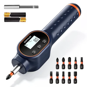 Digital Torque Screwdriver, 7.08-70.8 in-lb, 1/4 Drive with S2 Bits | ±2% Accuracy, Magnetic Bits, Buzzer Alerts and 999 Data Records for Maintenance, Electronics and Bike Repair