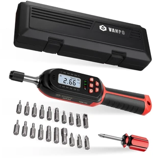 Torque Screwdriver 1/4" Digital for Gunsmithing, 2.65-53.10 in.lb | ±2% Accuracy, 0.3-6Nm, 1/4" Electronic Screwdriver Torque Wrench Set with 31 S2 Bits,LCD Display & Audible Buzzer for Bike Torque Screwdriver 1/4" Digital for Gunsmithing, 2.65-53.10 in.lb | ±2% Accuracy, 0.3-6Nm, 1/4" Electronic Screwdriver Torque Wrench Set with 31 S2 Bits,LCD Display & Audible Buzzer for Bike