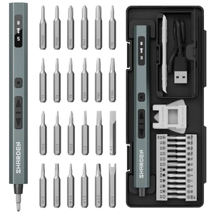 29 IN 1 Upgraded Mini Electric Screwdriver With 5 Torque(Grey) | 24 S2 Preicison Bits, 0.5N.m, Screen Display, USB Charging Cable, Power Screwdriver Repair Tool Kit for PC, Electronic. Tech 29 IN 1 Upgraded Mini Electric Screwdriver With 5 Torque(Grey) | 24 S2 Preicison Bits, 0.5N.m, Screen Display, USB Charging Cable, Power Screwdriver Repair Tool Kit for PC, Electronic. Tech