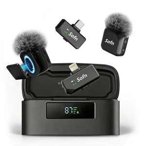 Wireless Lavalier Microphone for iPhone & Android Magnetic Mini Clip Mic | AI Noise Reduction;Lightning & Type-C;9g Light;55H Battery Life with Charging Case for TikTok YouTube Vlog Content Creation Wireless Lavalier Microphone for iPhone & Android Magnetic Mini Clip Mic | AI Noise Reduction;Lightning & Type-C;9g Light;55H Battery Life with Charging Case for TikTok YouTube Vlog Content Creation