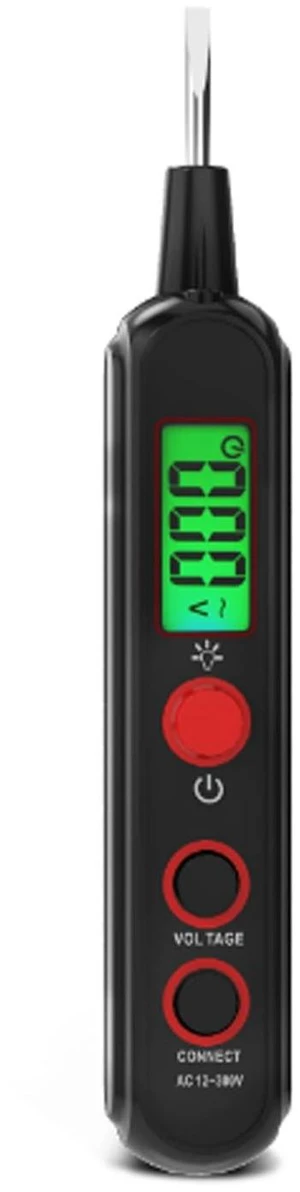 Smart Voltage Tester Pen, Non-Contact AC Detector with LCD, NCV Induction, Live/Neutral Identification, Breakpoint Detection & LED Flashlight, CAT II 300V for Home Repair, Electricians & DIY