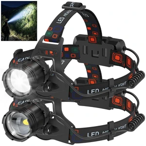 Rechargeable Headlamp 2 Pack - 99000 Lumen Super Bright LED Head Lamp with 3 Modes & 90° Adjustable Head Lights for Forehead, 30Hrs Runtime & IPX6 Waterproof HeadLamps for Camping Hiking Rechargeable Headlamp 2 Pack - 99000 Lumen Super Bright LED Head Lamp with 3 Modes & 90° Adjustable Head Lights for Forehead, 30Hrs Runtime & IPX6 Waterproof HeadLamps for Camping Hiking