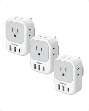 Type G Adapter for Travel 3 Pack, US to UK Plug Adapter | 4 Outlets 3 USB Ports, USA to Ireland England London Scotland Dubai Singapore Hong Kong British UAE Type G Adapter for Travel 3 Pack, US to UK Plug Adapter | 4 Outlets 3 USB Ports, USA to Ireland England London Scotland Dubai Singapore Hong Kong British UAE