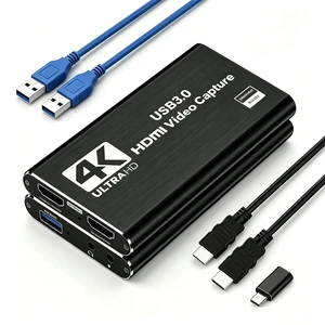 4K HDMI Capture Card,USB Video Game Capture,1080P 60FPS & 4K Video Capture Device,Game Screen Recorder Streaming Equipment,Work for PS5/PS4/Switch/OBS/PC/Camera Black 4K HDMI Capture Card,USB Video Game Capture,1080P 60FPS & 4K Video Capture Device,Game Screen Recorder Streaming Equipment,Work for PS5/PS4/Switch/OBS/PC/Camera Black