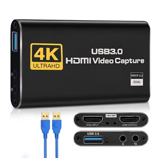 4K HDMI Video Capture Card, 1080P 60FPS USB 3.0 for Game Streaming | Game Capture Card, 1080P 60FPS Video Capture Device for lag-free streams Switch, PS5, Xbox, PC and OBS 4K HDMI Video Capture Card, 1080P 60FPS USB 3.0 for Game Streaming | Game Capture Card, 1080P 60FPS Video Capture Device for lag-free streams Switch, PS5, Xbox, PC and OBS