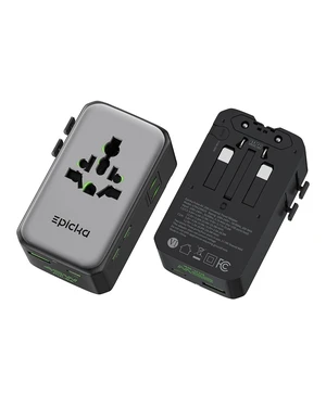Pulse Air 45W Universal Travel Adapter PD with 2AC/3USB-C/1USB-A | Slim & Compact Size Plug Adapter For US EU UK AU, Supports Fast Charging for Multi-Device, Not A Voltage Converter, Black Pulse Air 45W Universal Travel Adapter PD with 2AC/3USB-C/1USB-A | Slim & Compact Size Plug Adapter For US EU UK AU, Supports Fast Charging for Multi-Device, Not A Voltage Converter, Black