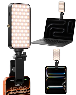 Double-Sided Selfie Light, 108 LED Rechargeable Phone Fill Lights Video Conference Lighting with Clip, 3 Light Modes and Flashing Mode for iPhone Android iPad Laptop Makeup TikTok Vlog Double-Sided Selfie Light, 108 LED Rechargeable Phone Fill Lights Video Conference Lighting with Clip, 3 Light Modes and Flashing Mode for iPhone Android iPad Laptop Makeup TikTok Vlog
