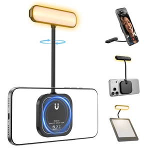 Magnetic Selfie Light for iPhone with Built-in Magnet Ring | Flexible Gooseneck, 5 Level Brightness, 2500K4500K, Rechargeable Portable Phone Light for Makeup, TikTok and Reading Magnetic Selfie Light for iPhone with Built-in Magnet Ring | Flexible Gooseneck, 5 Level Brightness, 2500K4500K, Rechargeable Portable Phone Light for Makeup, TikTok and Reading