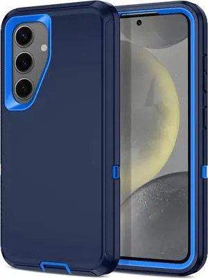 For Samsung Galaxy S24/S24 Plus/S24 Ultra Shockproof Military Defender Case,Dark Blue+Blue For Samsung Galaxy S24/S24 Plus/S24 Ultra Shockproof Military Defender Case,Dark Blue+Blue