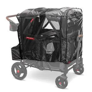 Rain Cover with Bag for Voya XT Quad Stroller Wagon - Clear/Black Rain Cover with Bag for Voya XT Quad Stroller Wagon - Clear/Black