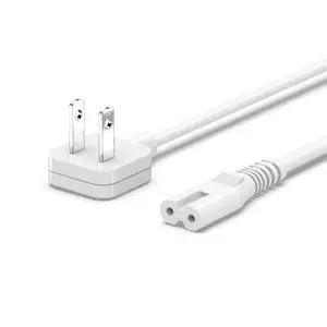 5ft Flat Extension Power Cord Replacement 10A, Figure 8 AC Cable Slim Plug 2 Prong for Anker, Ugreen, Baseus, Creative Design, MSTJRY, Upoy Charger, Power Supply for Xbox, TV, Low Profile 5ft Flat Extension Power Cord Replacement 10A, Figure 8 AC Cable Slim Plug 2 Prong for Anker, Ugreen, Baseus, Creative Design, MSTJRY, Upoy Charger, Power Supply for Xbox, TV, Low Profile