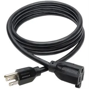 Eaton 3-Prong 6ft Power Cord Extension Cable | Heavy-Duty 15A, 14AWG, 125V, NEMA 5-15P to NEMA 5-15R, Male-to-Female, Lifetime Manufacturer's Warranty (P024-006) Eaton 3-Prong 6ft Power Cord Extension Cable | Heavy-Duty 15A, 14AWG, 125V, NEMA 5-15P to NEMA 5-15R, Male-to-Female, Lifetime Manufacturer's Warranty (P024-006)