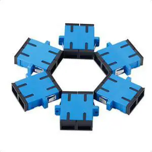 6-Pack, SC to SC UPC Duplex OS2 Single Mode Fiber Optic Adapter, OS2 SCSC Fiber Coupler 6-Pack, SC to SC UPC Duplex OS2 Single Mode Fiber Optic Adapter, OS2 SCSC Fiber Coupler