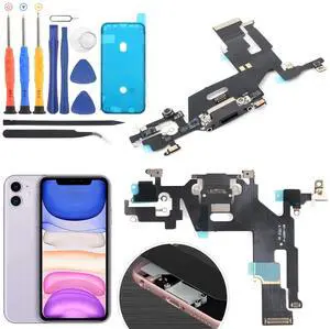 Dock Connector for iPhone 11 Charging Port Flex Cable Replacement for iPhone 11 USB Charger Dock Board Connector with Tools(Black) Dock Connector for iPhone 11 Charging Port Flex Cable Replacement for iPhone 11 USB Charger Dock Board Connector with Tools(Black)