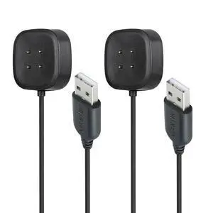2Pack Compatible with Fitbit Versa 3 4 /Sense 1 2 Charger, Not for Versa/Versa 1/Versa 2 Replacement Charging Cradle Dock Stand Cable for Smart Watch Versa 4 2Pack Compatible with Fitbit Versa 3 4 /Sense 1 2 Charger, Not for Versa/Versa 1/Versa 2 Replacement Charging Cradle Dock Stand Cable for Smart Watch Versa 4