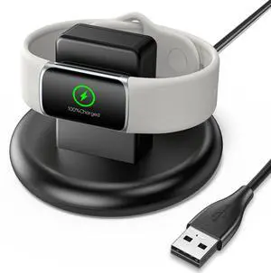 Charger Stand for Fitbit Charge 6/5 & Luxe, Magnetic Dock with 4.4ft USB Cable, Fast-Charging Accessory with Stable Base for Fitbit Charge 6 / Charge 5 / Luxe Smartwatch (Black) Charger Stand for Fitbit Charge 6/5 & Luxe, Magnetic Dock with 4.4ft USB Cable, Fast-Charging Accessory with Stable Base for Fitbit Charge 6 / Charge 5 / Luxe Smartwatch (Black)