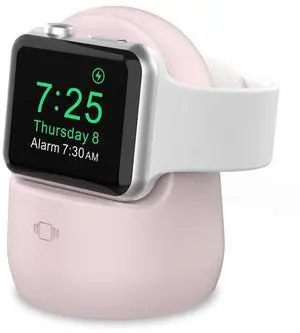 iWatch Stand Silicone Charging Dock Holder for Apple Watch Ultra 2, Ultra, SE2, Series SE, 7 6 5 4 3 2 1 (45/44/42/41/40/38mm), (Pink) iWatch Stand Silicone Charging Dock Holder for Apple Watch Ultra 2, Ultra, SE2, Series SE, 7 6 5 4 3 2 1 (45/44/42/41/40/38mm), (Pink)