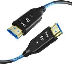8K HDMI Fiber Optic Cable Long 2.1 6.6FT/2M, Unidirectional 48Gbps High Speed Optical HDMI Cord 8K@60Hz 4K@120Hz eARC HDR10 HDCP 2.2/2.3 for TV/Projector/PS5/Xbox/Soundbar 8K HDMI Fiber Optic Cable Long 2.1 6.6FT/2M, Unidirectional 48Gbps High Speed Optical HDMI Cord 8K@60Hz 4K@120Hz eARC HDR10 HDCP 2.2/2.3 for TV/Projector/PS5/Xbox/Soundbar