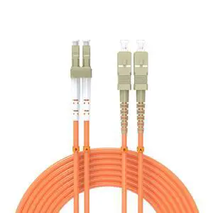 0.6Meter 2ft LC/UPC-SC/UPC Multi-Mode Fiber Optic Cable LC to SC OM1 Jumper Optical Patch Cord Duplex 62.5/125um Orange LC-SC 0.6Meter 2ft LC/UPC-SC/UPC Multi-Mode Fiber Optic Cable LC to SC OM1 Jumper Optical Patch Cord Duplex 62.5/125um Orange LC-SC