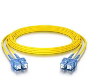 Fiber Patch Cable - SC to SC OS2 10Gb/Gigabit Singlemode Jumper Duplex 9/125 LSZH Fiber Optic Cord, Yellow, 2-Meter(6.6-ft) Fiber Patch Cable - SC to SC OS2 10Gb/Gigabit Singlemode Jumper Duplex 9/125 LSZH Fiber Optic Cord, Yellow, 2-Meter(6.6-ft)