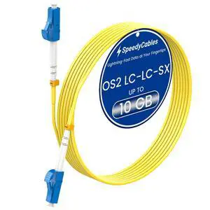 OS2 LC to LC Fiber Patch Cable 0.2M(7in), 1G/10Gb 9/125um Single Mode Simplex SMF Fiber Optic Cable Cord LSZH(Yellow) OS2 LC to LC Fiber Patch Cable 0.2M(7in), 1G/10Gb 9/125um Single Mode Simplex SMF Fiber Optic Cable Cord LSZH(Yellow)