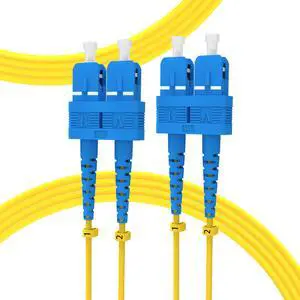 Fiber Optic Cable 20m(66ft),Single Mode Duplex OS2 SC to SC Fiber Patch Cable,10GB 9/125m 2.0mm SC-SC Fiber Jumper LSZH(Yellow)-20Meter(66ft) Fiber Optic Cable 20m(66ft),Single Mode Duplex OS2 SC to SC Fiber Patch Cable,10GB 9/125m 2.0mm SC-SC Fiber Jumper LSZH(Yellow)-20Meter(66ft)