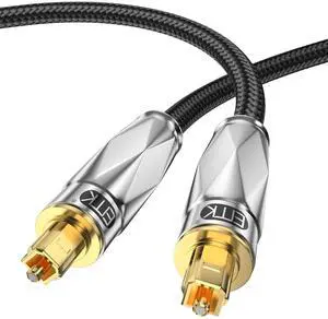 Digital Optical Audio Cable (24K Gold Plated Connectors,Aluminum Alloy Shell,Braided Jacket) S/PDIF Toslink Optical Cable Fiber Optic Cable for Home Theater,Soundbars,Gaming Consoles (3Ft/1M) Digital Optical Audio Cable (24K Gold Plated Connectors,Aluminum Alloy Shell,Braided Jacket) S/PDIF Toslink Optical Cable Fiber Optic Cable for Home Theater,Soundbars,Gaming Consoles (3Ft/1M)
