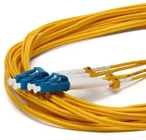 LC to LC OS2 Fiber Patch Cable, 5m (16.40ft), UPC Polish, 200GB Singlemode (SM) Duplex 9/125um, Riser Rated (OFNR) UL Listed, 1pc, Yellow LC to LC OS2 Fiber Patch Cable, 5m (16.40ft), UPC Polish, 200GB Singlemode (SM) Duplex 9/125um, Riser Rated (OFNR) UL Listed, 1pc, Yellow