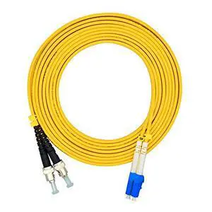 2Meters 6ft LC to ST Duplex 9/125 Single-Mode Fiber Optic Cable Jumper Optical Patch Cord LC-ST 2Meters 6ft LC to ST Duplex 9/125 Single-Mode Fiber Optic Cable Jumper Optical Patch Cord LC-ST